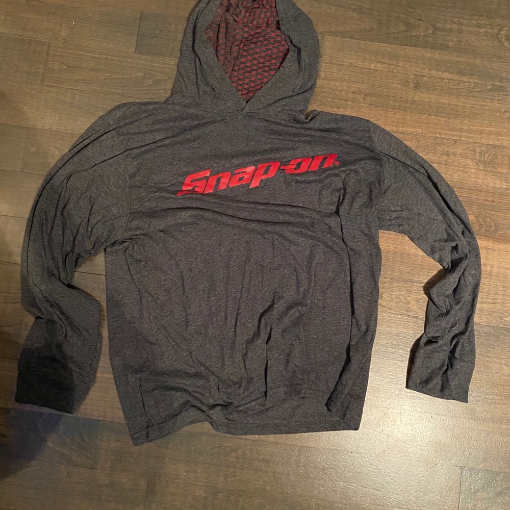 Snap on hoodie shirt